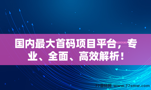 国内最大首码项目平台，专业、全面、高效解析！