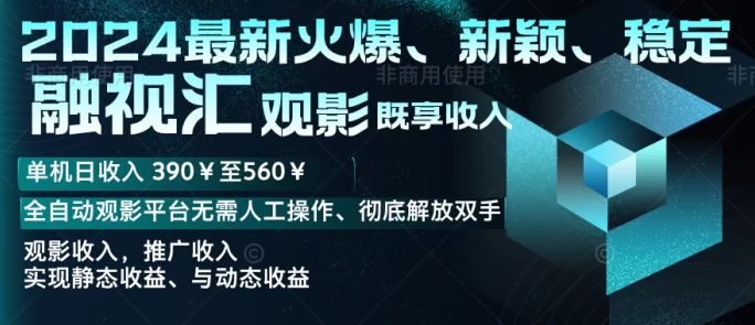 融视汇项目分析：观影+广告与下载应用，助你实现390至650+日收入！