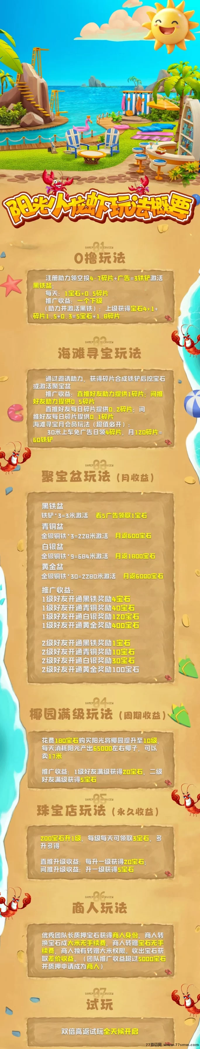 火神椰子二台&阳光小龙虾全新玩法上线,轻松赚取宝石和奖励!