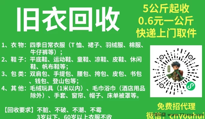 旧衣侠回收:让旧衣物焕发新生,轻松赚钱环保双赢!