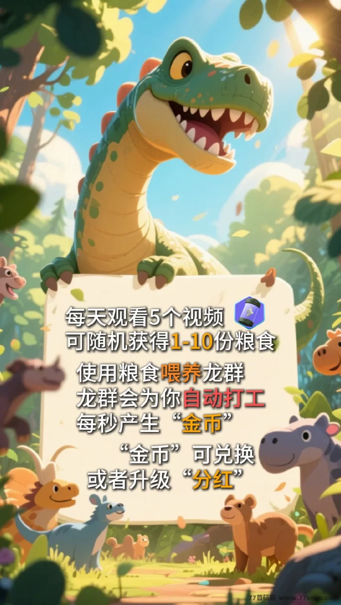 《森林矿龙》挖金币!5秒喂龙就能赚米,矿场升级赚得更多!