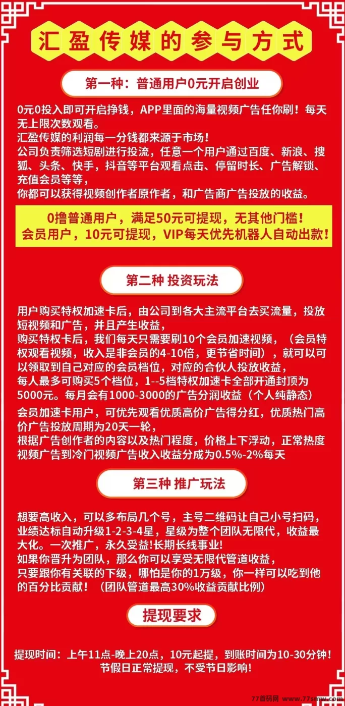 同样是看广告,有人月赚2w,有人却还在打工?揭秘汇盈传媒躺赚模式!