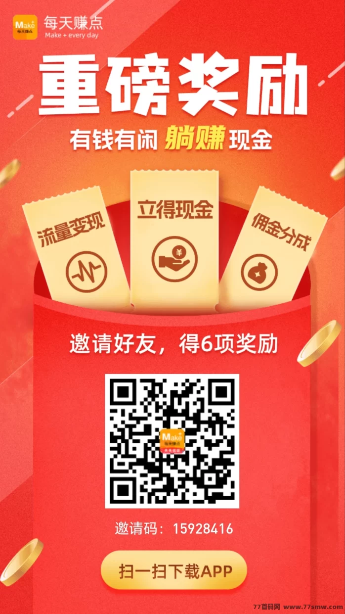 每日赚点新上线，零门槛兼职平台，轻松日赚10+，推广拉新两不误！