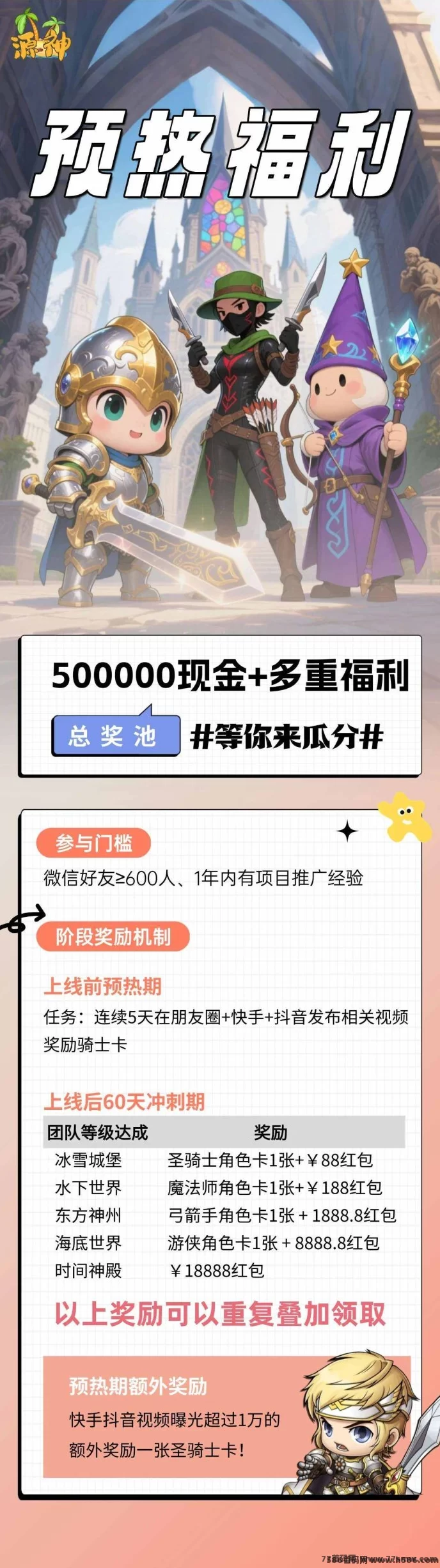 源神卡牌手游上线，零撸可赚钻石，家族协作玩法丰富，顶商机制灵活，项目已对接工会家族长！