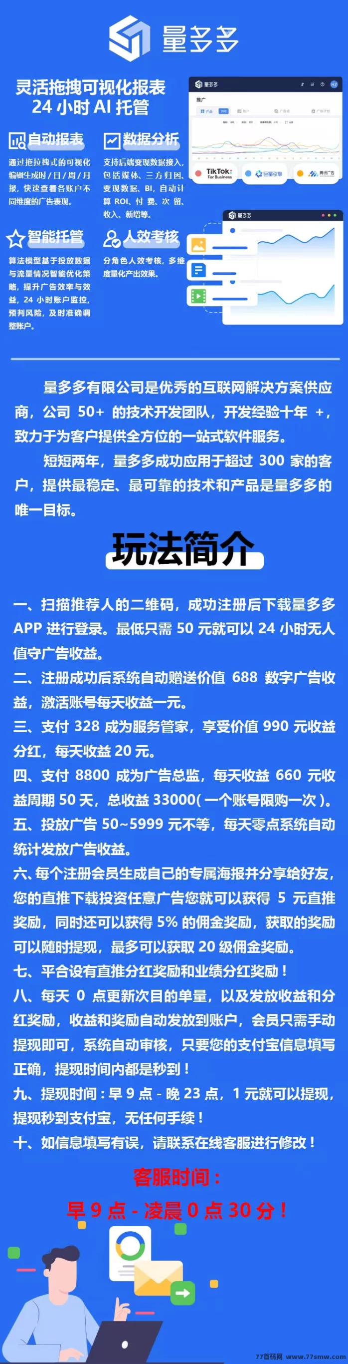 量多多数字广告平台新手秒送688大礼,轻松躺赚高额收溢,提取秒到攻略详解!
