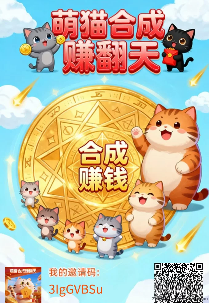 萌猫合成记：合成赚翻天，一款轻松赚钱的娱乐游戏！