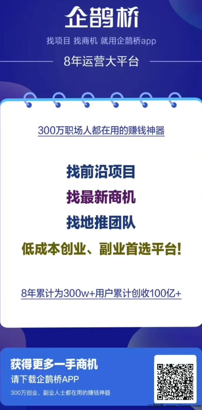 企鹊桥：免费发布项目，大流量推流的必备平台！