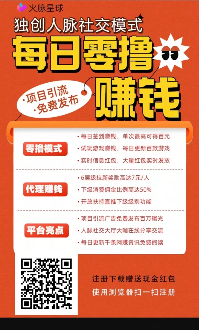 火脉星球:免费发布项目的流量推流与资源共享平台!