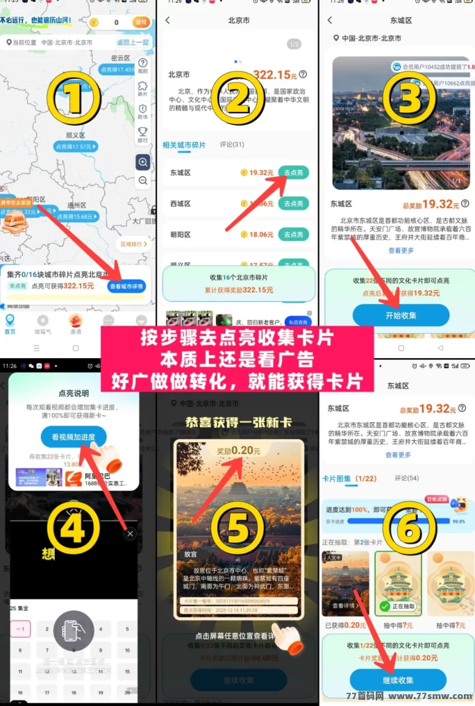 哇区玩赚：景区玩法上线！无需养机，单机保底20-80圆轻松赚！