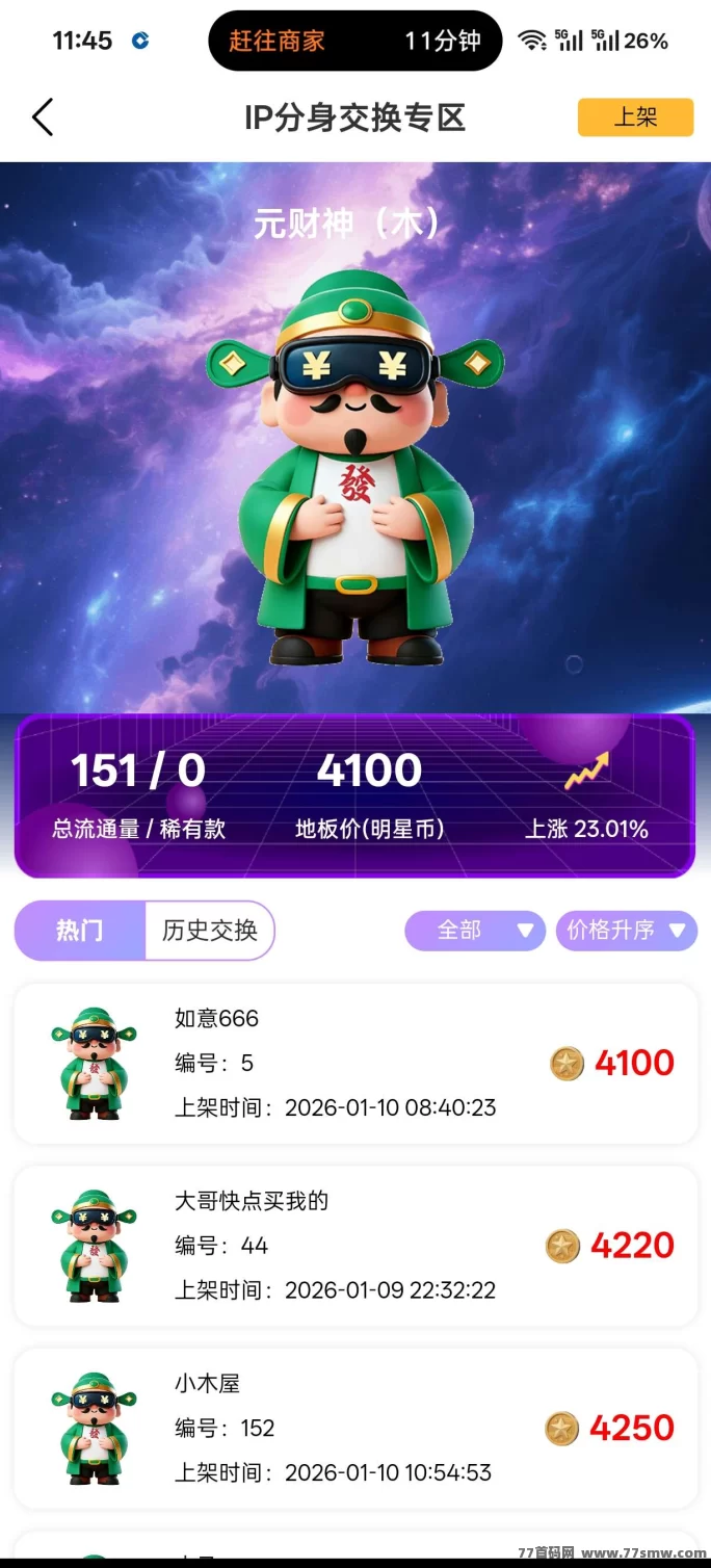 元明星盲盒轻松赚,低门槛保本,转币赚差价!
