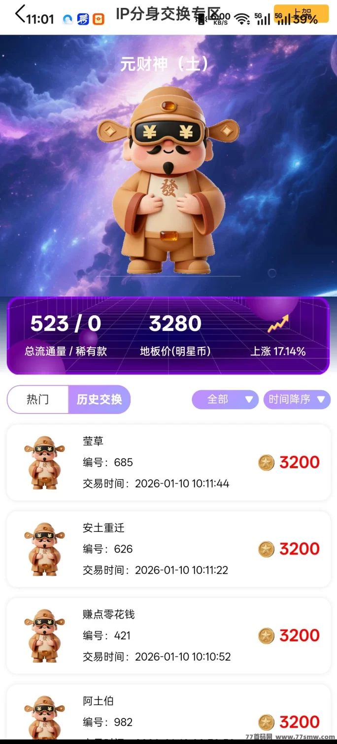元明星盲盒轻松赚,低门槛保本,转币赚差价!