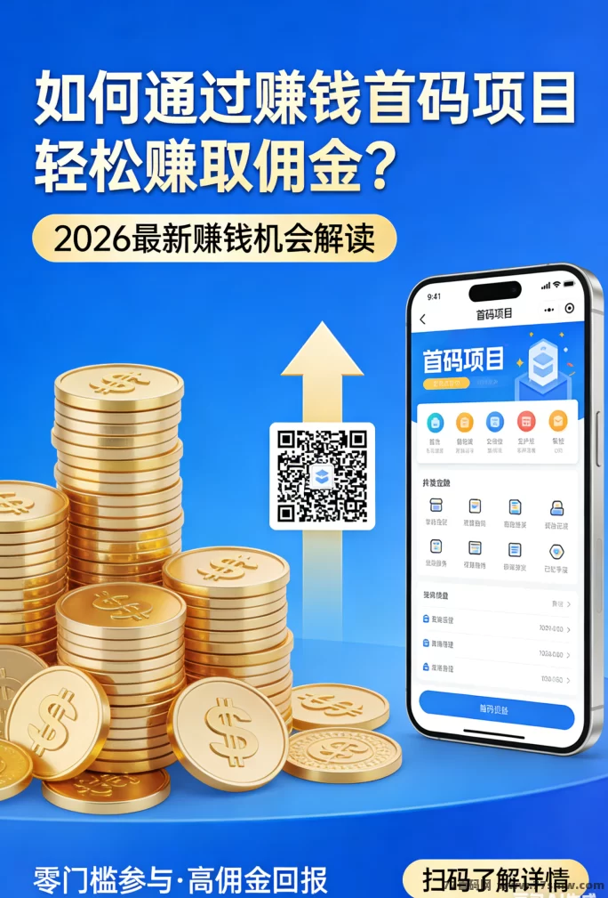 如何通过赚钱首码项目轻松赚取佣金？2026最新赚钱机会解读！