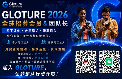 2026值得关注的国际项目｜GLOTURE 全球品牌互动平台 · 个人参与 + 团队发展